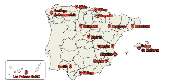 Mapa Planeta FP Sedes examenes