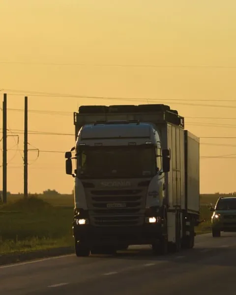 Fila de vehículos en una carretera