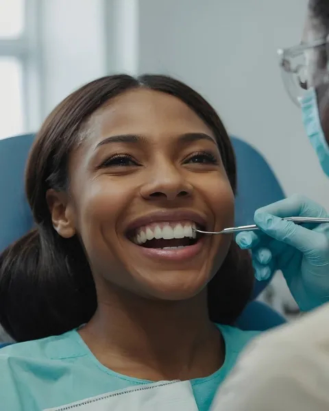 Una paciente en una consulta dental.